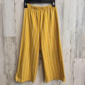 Lily Bleu Girls Size 6 Yellow Heart Print Wide Leg Pants